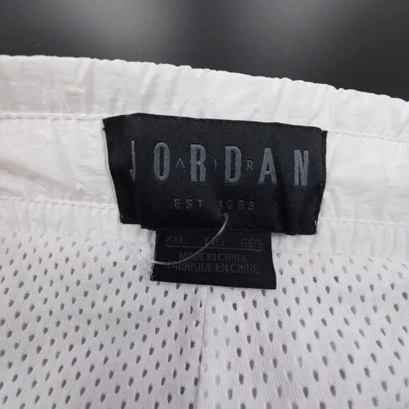 NIKE Jordan JSW DIAMOND TRACK PANT White Black Nylon Sweatpant Athleisure Sporty